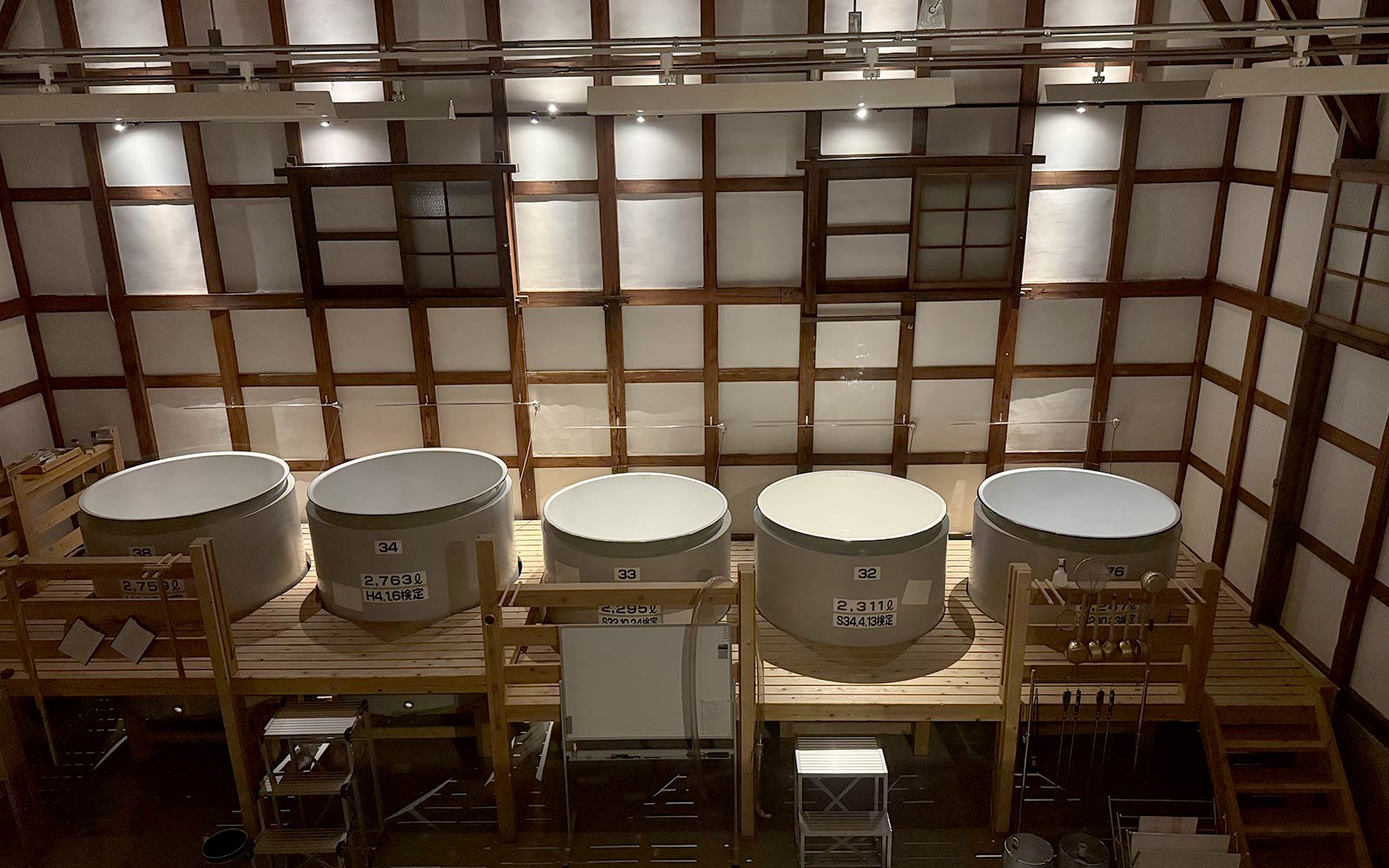 2階から見える仕込み室