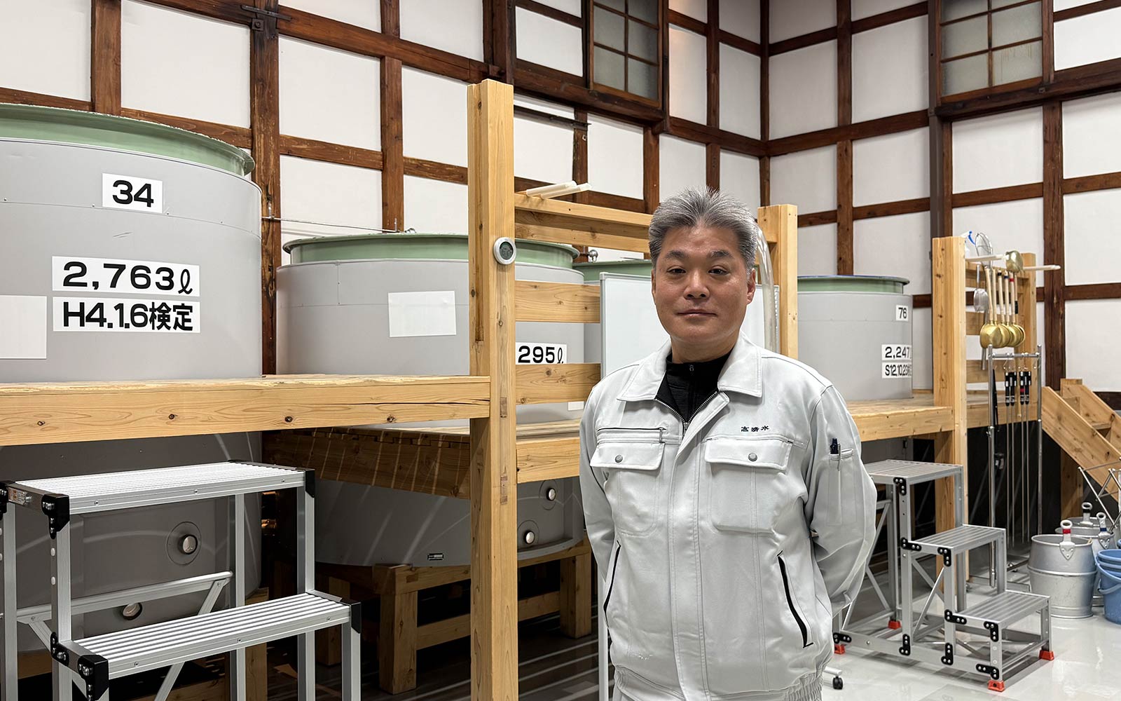 高清水 本社蔵（千秋蔵／仙人蔵）五代目杜氏・菊地格さん