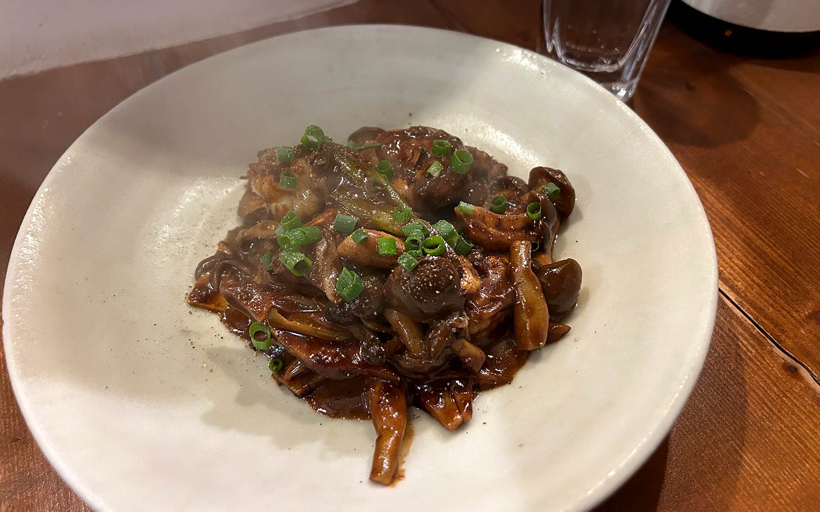 「海老黒味噌クリーム炒め」