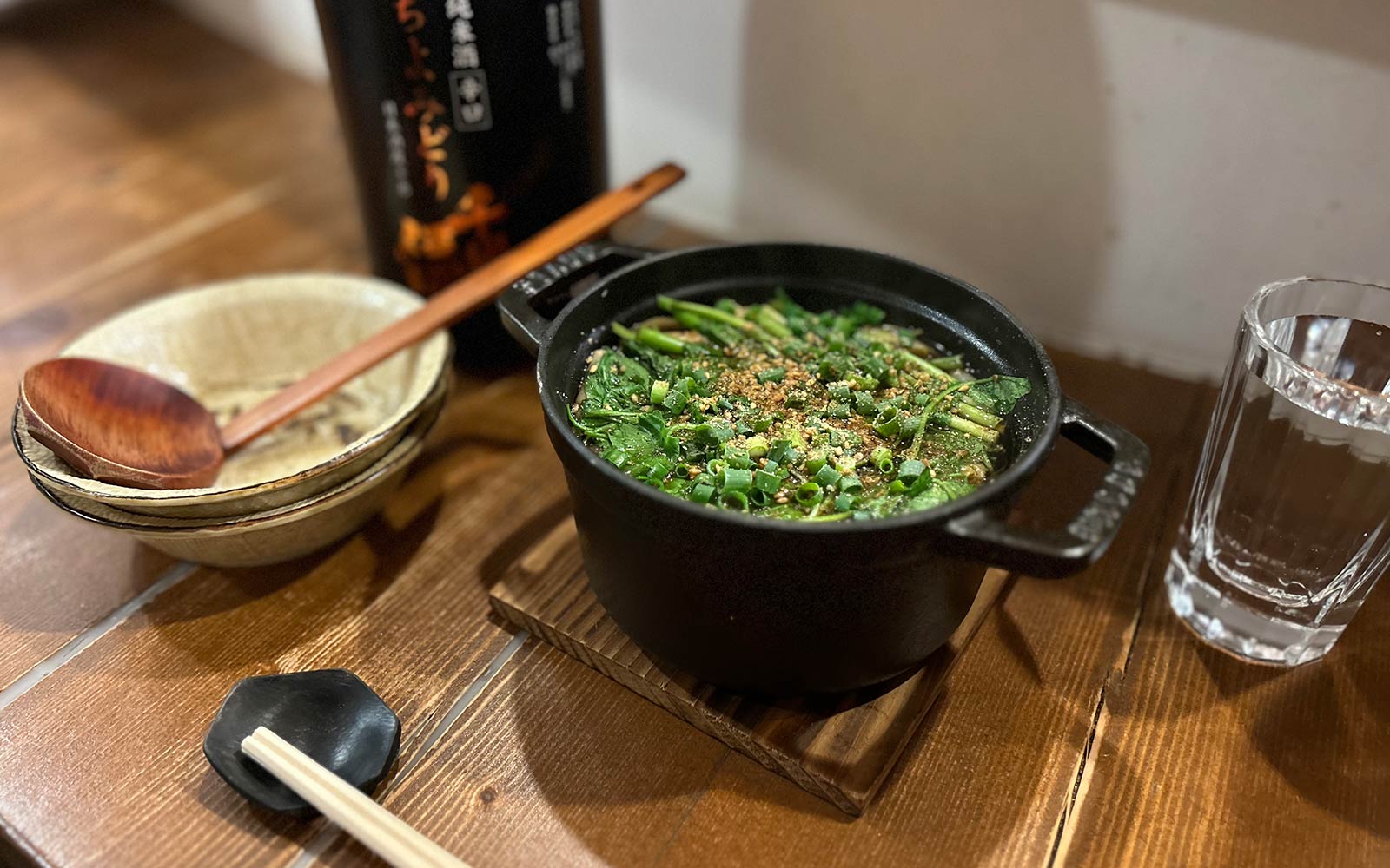 「再仕込み醤油を使ったセリ鍋」